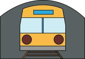 Flat style illustration of a train. vector