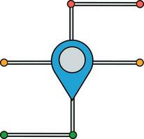 Map pointer directions icon. vector