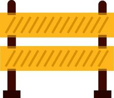 Yellow and brown road barrier. vector