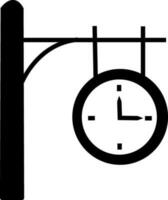 Train station clock. Sign or symbol. vector