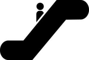 Climbing man on escalator. vector