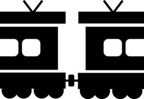 Black and white joint train box. vector