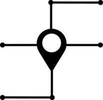 Map pointer directions icon. vector