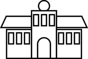 Illustration of a building in flat style. vector