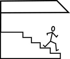 Down staircase symbol. vector