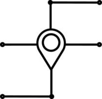 Map pointer directions icon. vector