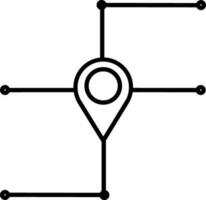 Map pointer directions icon. vector