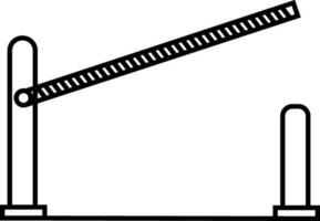 Open barrier in black and white color. vector