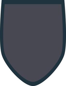 Isolated blank shield badge in grey color. vector