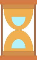 Brown and orange hourglass in flat style. vector