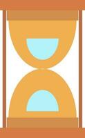 Brown and orange hourglass in flat style. vector