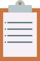 Blank notepad icon in brown color. vector