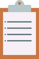 Blank notepad icon in brown color. vector