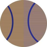 Brown ball in flat style. vector