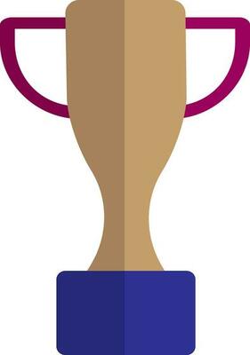 Blue and brown trophy cup.