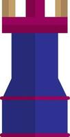 Chess rock made by blue and pink color. vector