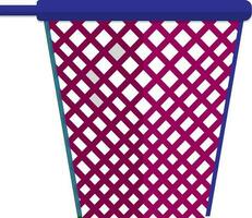 Flat style basketball net in pink color. vector