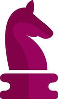 Pink horse of chess in flat style. vector