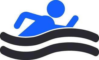 Illustration of a Swimmer. vector