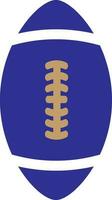 Rugby ball made by blue and brown color. vector