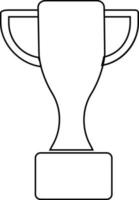 Trophy cup in flat style. vector