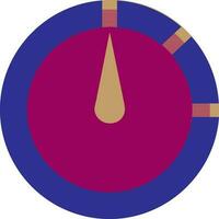 Clock in pink and blue color. vector