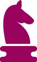 Pink horse of chess in flat style. vector