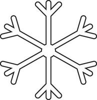 Stroke style of snowflake in spinner concept with out line. vector