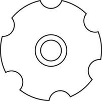 Stroke style of spinner machine icon in illustration. vector