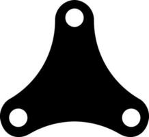 Glyph style of spinner toy for playing concept. vector