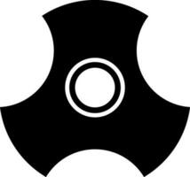 Glyph style of spinner toy for playing. vector