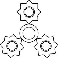 Spinner icon for machine concept in isolated. vector