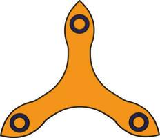 Three arms of spinner toy for playing concept. vector