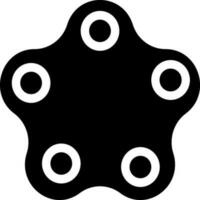 Spinner toy icon with five arms for playing concept. vector