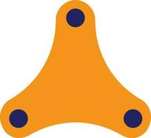 Orange color of spinner toy for playing concept. vector