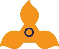 Hand fidget spinner toy icon for stress relief. vector