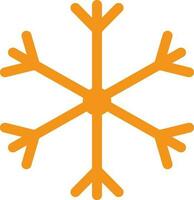 Orange color of snowflake in spinner concept. vector