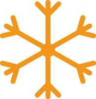 naranja color de copo de nieve en hilandero concepto. vector