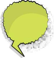 Empty speech bubble in green color. vector