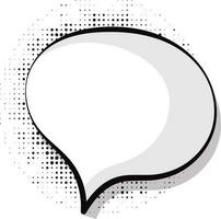 Pop art style blank comic speech bubble. vector