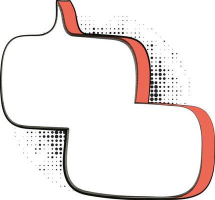 Blank comic speech bubble in pop art style.