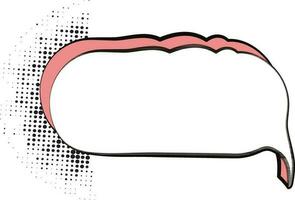 Blank comic speech bubble in pop art style. vector