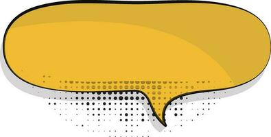 Pop art style empty yellow speech bubble. vector