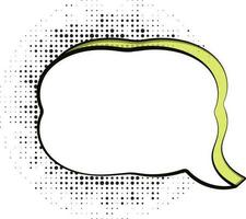 Empty speech bubble sticker. vector