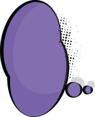 Blank speech bubble in purple color.