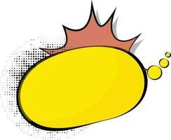 Pop art style yellow speech bubble. vector