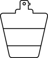 Line art icon of perfume bolttle. vector