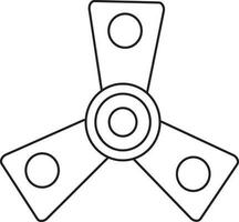 Illustration of three arms of spinner toy icon. vector