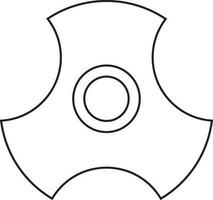 Stroke style of spinner toy for playing. vector