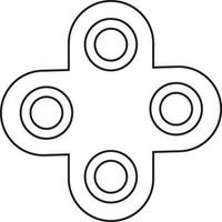 Four arms of spinner gadget in stroke style. vector